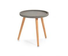 Zeller - Tavolo in legno, Vetro, 0, 40 x 40 x 40 cm