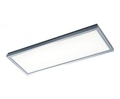 Trio Leuchten Trio 659513605 Plafoniera LED Alluminio Spazzolato, Acrilico Bianco 30 W