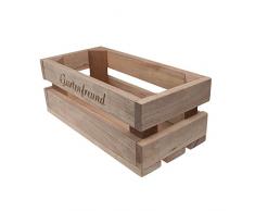 Quartier 63 - Cassetta in Legno da Giardino, Misura Piccola, 24 x 11 x 9 cm, Colore: Marrone