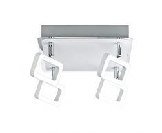 Paulmann 66641Â Spotlight Frame 4 x W Bianco Opaco/Cromo 230Â V Metallo 666.41Â Plafoniera Lampada Soffitto Led Lampada Faretto da Soffitto