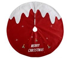 WeRChristmas - Decorazione Gonna Albero Di Natale Pudding, Tessuto, Multicolore, 102 cm, grande