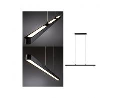 Paulmann 796.93 Lampada da Soffitto Lampada da Tavolo Illuminazione Sala da Pranzo, 42Â W, Nero, 100 x 3.5 x 2.5Â cm