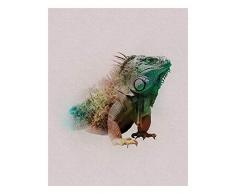 Komar - Stampa Artistica da Parete Animals Paradise Iguana, per Soggiorno, Camera da Letto, Disponibile in 3 Misure, Multicolore, P083C-40x50
