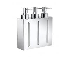 SMEDBO Outline Triple Dispenser di Sapone e lozione, Argento