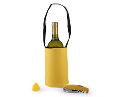 Koala-Borsa frigo per Vino, cavatappi e Tappo dosatore antigoccia Nero