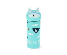 Quid 7954001 Thermos in acciaio inox, 25 cl, liquidi, interno doppia parete, tappo chiusura ermetica, 12 ore, coniglio, 18/10_304
