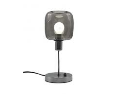 SP Light and Design Diva Shirley Vetro B, Struttura cromata Lampada da Tavolo 4 W, Grigio