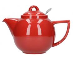 London Pottery Geo Filter Teiera infusore, Ceramica, Rosso