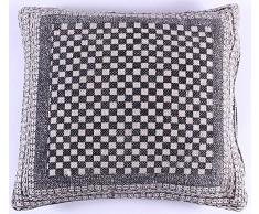 La Finesse Copricuscino Decorativo Quadrato 50 x 50 cm per la casa in Cotone per Soggiorno Divano Camera da Letto cc288, Tessuto colorato, Taglia Unica