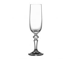Crystaljulia 3588 – Bicchieri Bicchiere da prosecco, cristallo, 180 ml, 5 x 5 x 21.5 cm, 6 unità