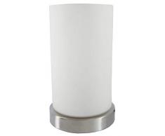 Wofi 830701640170 - Lampada da tavolo, a 1 luce, altezza: 17 cm, diametro: 9 cm, in nichel opaco