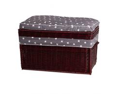 Armadietto per Biancheria, Cesta per Biancheria, Cesto della Biancheria, Biancheria Puff in Vimini, Giocattolo Cesto in Vimini