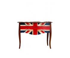 Lo+DeModa Britain Cassettiera, Legno, Multicolore, 75x94x13.5 cm