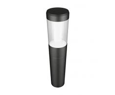 Ledvance Lampioncino da Esterno Outdoor Bollard Lantern, 12 W, Luce Calda, 3000 K, IP54 Grigio Scuro