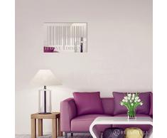 Specchio decorativo con motivo I love Design, 50 cm, decorazione moderna, 3 mm specchio in acrilico dallUE, soggiorno, camera da letto, corridoio, infrangibile, decorazione fai da te, argento