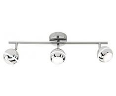 Trio Leuchten Trio 828210306 Baloubet Faretto LED, 3x3.8 Watt, Cromo, 50x9x16.5 cm SMD 3,8W, 4.2 W, Unica