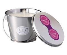 Spry Candele Sea Rock Secchio di Cera Naturale Candela in Contenitore di Latta con Coperchio Argentato