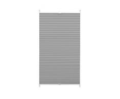 Gardinia 31394 Tenda Plissettata con Morsetto di Fissaggio, Metallo, Ardesia, 90 x 130 cm