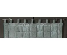 Linder - Testiera per Letto a Balze, 1 27% Cotone 18 Percentlin 55% Poliestere (3) 100% Poliestere, Verde, 160 x 70 cm