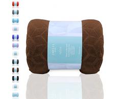 AmeliaHome - Coperta, Poliestere, Nessa Marrone, 220 x 240