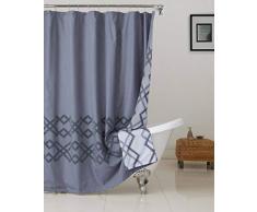 Duck River Textile Tenda da Doccia, Grigio e Bianco, 70x72