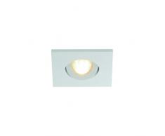 SLV New Tria Mini faretto Incasso da Soffitto DL Set, quadrato, 2,2 W, lampada a LED, 3000 K, A 30, con driver, clip piume, bianco 114401