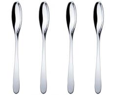 Alessi WA10/35S4 Eat.it, Set di Quattro Cucchiai da Latte Macchiato in Acciaio Inossidabile 18/10, Colore: Argento, Finitura Lucida, 19.0000x3.0000x22.500 cm, 4 unitÃ 