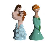 Alessi AMGI42SET2 - Set di statuette soprammobili, soggetto: Beatrice con Paolo e Francesca