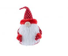 Fermaporta babbo tessuto rosso/bianco 14x28 cm