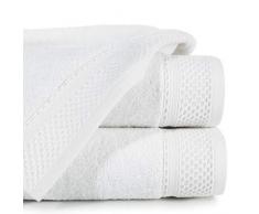 Eurofirany Carlo Set Bagno, Asciugamano da Sauna, Assorbente, 100% Cotone 580 g/m2, di Alta qualitÃ , Confezione da 3 e 6 Pezzi, Bianco, 50x90 cm