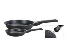 GSW 167765 Easy Click - Set di 2 padelle in alluminio, plastica, colore: Nero