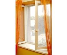 Homemaison Kit di Zanzariera per Finestra Poliestere Bianco, Poliestere, Bianco, 100 x 100 cm