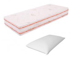 MiaSuite MATERASSO SINGOLO MEMORY FOAM 6 CM 80X195 ALTO 25 CM + CUSCINO MEMORY FOAM ALTO 13 CM RELAX ORTOPEDICO
