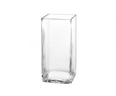 H&H Home Vaso Vetro Soffiato Cm 9,5X9,5X20H Arredo E Decorazioni Casa, 9.5x9.5x20 cm