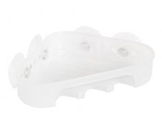 Home Mensola Angolare con Ventosa, 20x14 cm, Bianco, 5x15x20 cm