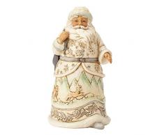 Enesco Decorazione Natalizia Babbo Natale, Resina, Multicolore, 12 x 12 x 14 cm