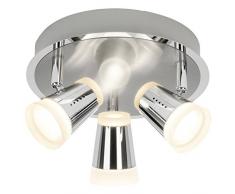 Brilliant g15234/77Â a +, lampade da parete, metallo, 4,5Â W, Ferro/cromo, 14.5Â x 21Â x 14.5Â cm