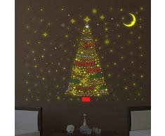 Wallflexi Natale Decorazioni murali Adesivi da Muro Christmas Glow TreeÂ âÂ French Citazioni Decalcomanie Soggiorno Bambini Scuola Materna Ristorante Hotel arredamenti