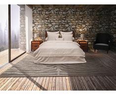 Heckett & Lane Yellow - Biancheria da Letto Double-Face Alta Flanella, Dimensioni 135 x 200 cm (80 x 80 cm), Colore Bianco