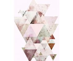 Komar - Quadro da Parete con Immagine di Triangolo, per Soggiorno, Camera da Letto, Decorazione, Stampa Artistica, Disponibile in 3 Misure, Multicolore, P100-30x40