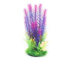 Sourcingmap®, pianta ornamentale in plastica per acquario, con foglie di erba, altezza 30 cm
