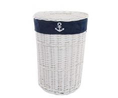 dvier swwk 38wrd della Biancheria B Cestino, Cestino, Bianco, 39Â x 39Â x 54Â cm