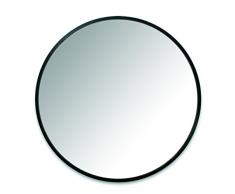 Umbra Hub Specchio Rotondo, Nero, 60.96 x 60.96 x 2.23 cm