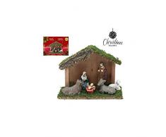 Christmas Planet Atosa 48441 - presepe 17,5 x 8 x 13 cm, in Legno