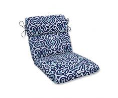 Pillow Perfect New Damascato Marine arrotondati, Cuscino per Sedia