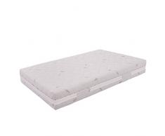 Miasuite - Materasso Piazza e mezza in Memory Foam e Lattice 120x200 alto 25 Cm con rivestimento Aloe Vera anallergico ed antiacaro con fascia 3Space Traspirante, materasso fuori misura sfoderabile con memory foam da 4 cm, waterfoam