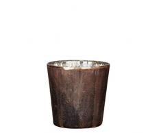 Casa Vivante Benito portacandele, Vetro, Rame, 10,5Â x 10,5Â x 10Â cm