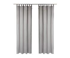 Tom Tailor T-Light Melange - Tenda con Passanti, in Poliestere, 255 x 140 cm, Colore: Grigio
