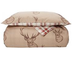 Catherine Lansfield - Stags, Set di Biancheria da Letto con Copripiumino, Motivo: Cervi, 180 x 220 cm + 50 x 125 cm