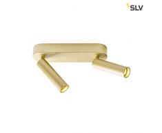 SLV KARPO CW - Lampada da parete e soffitto a LED, per interni, Double, Soft Gold, 3000 K, 19 W, in alluminio, 19 W